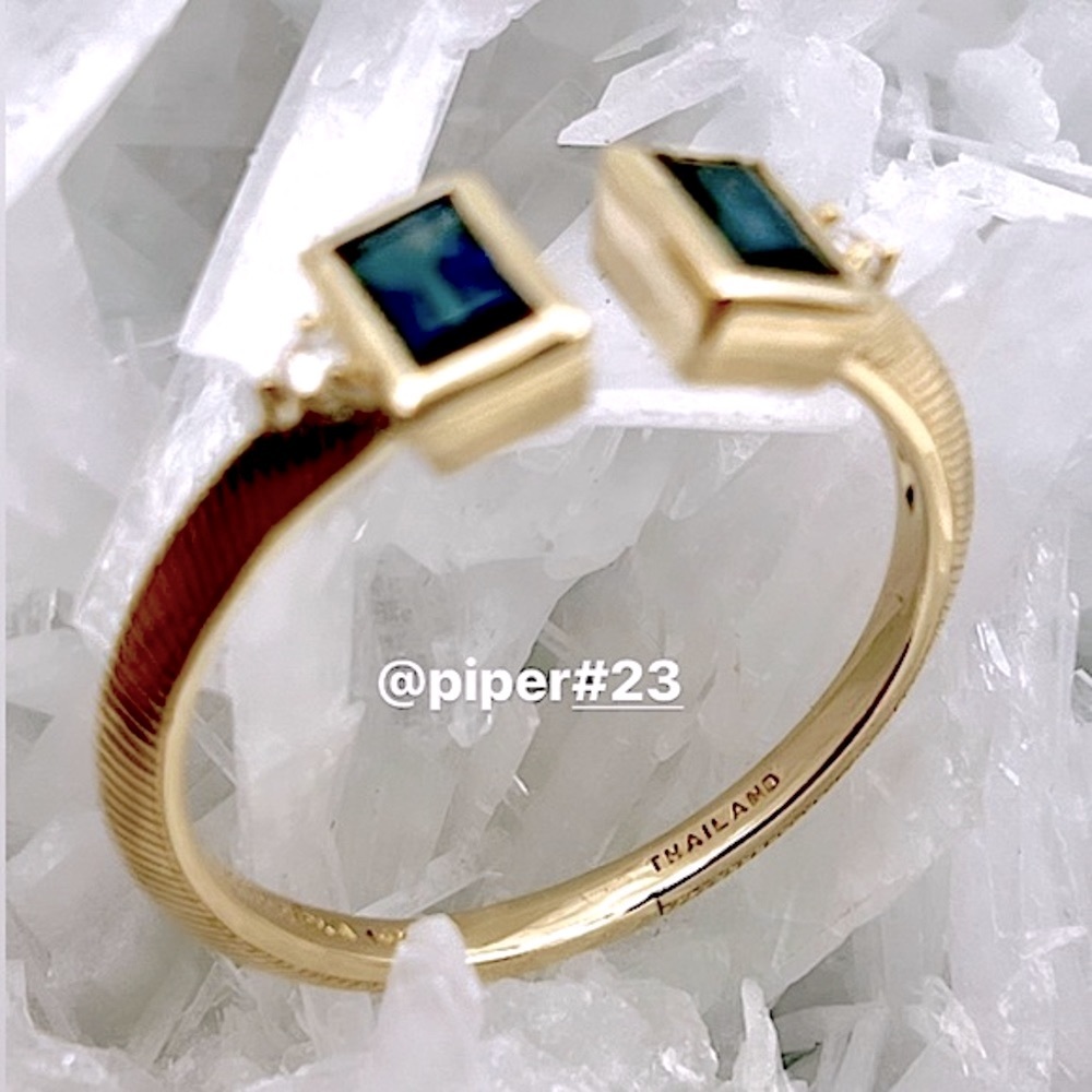 Brand New in Box Judith Ripka Classic 14K Gold Sapphire & Diamond Ring - Picture 5 of 9